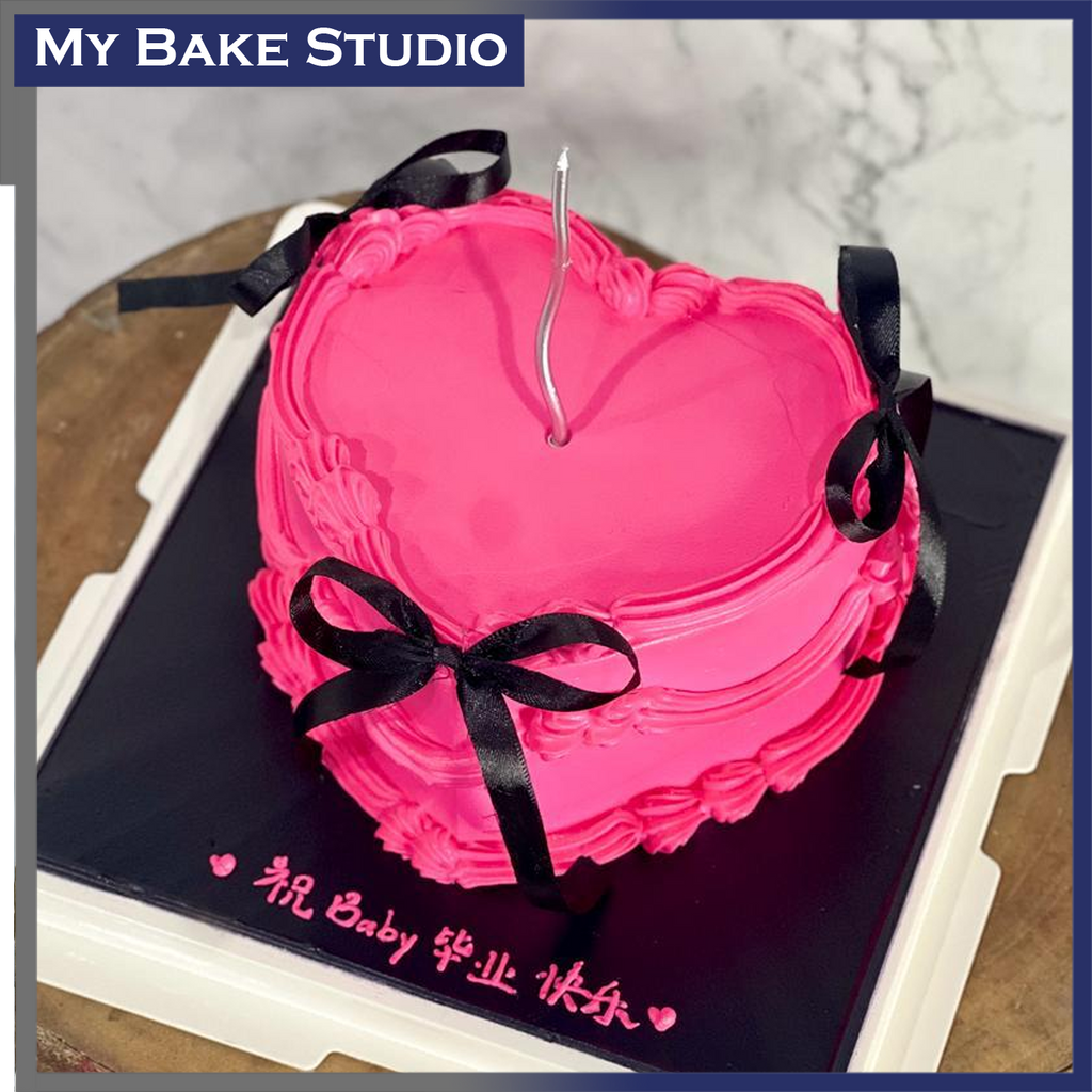 Ribbon Heart Cake