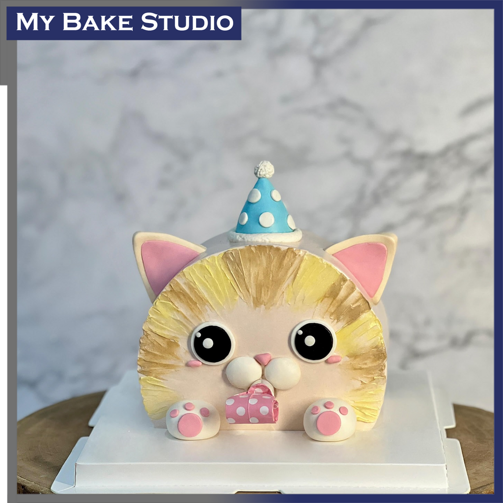 Party Blower Kitty Cake