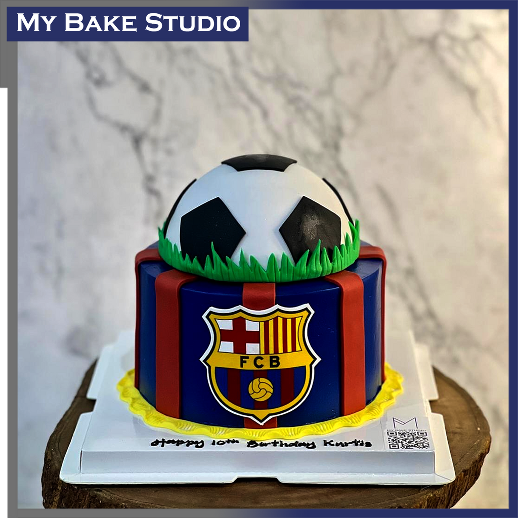 Barcelona Soccer Ball Cake