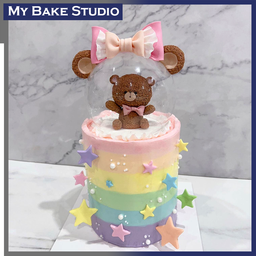 Rainbow Bear Cake