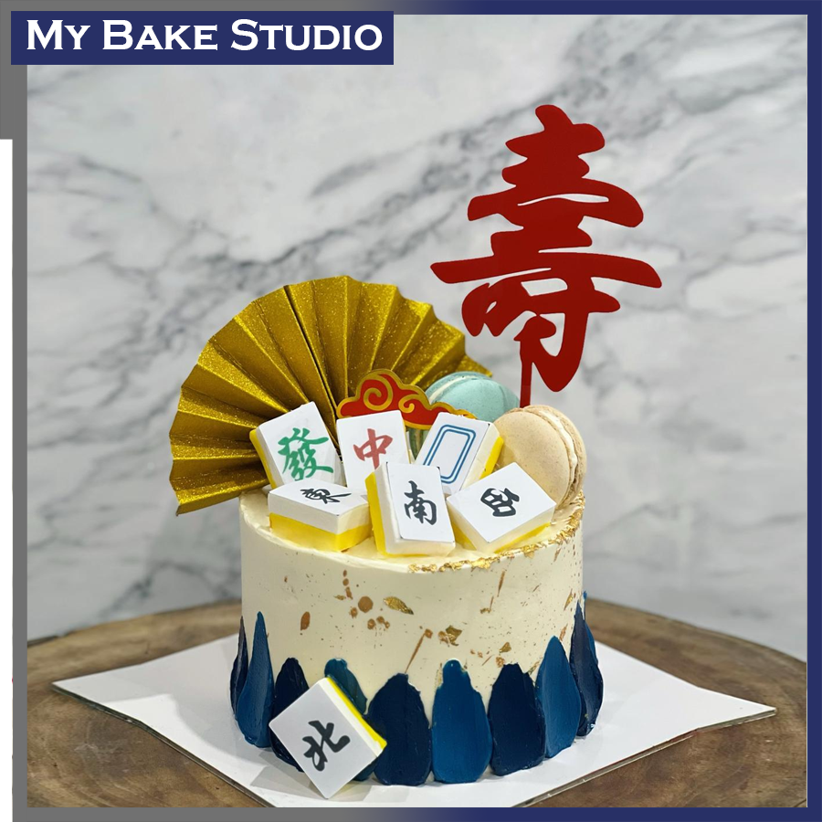 Longevity Mahjong Cake