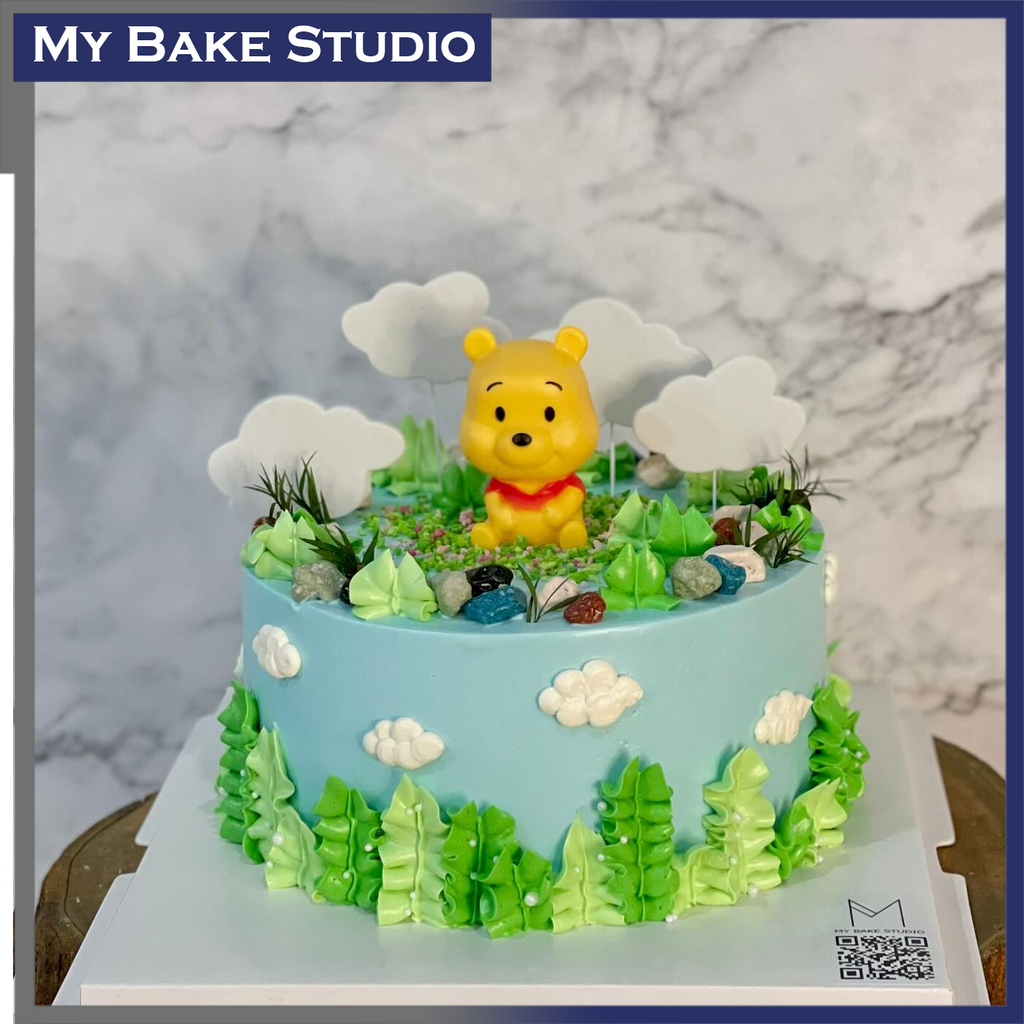 Bear in Garden Cake