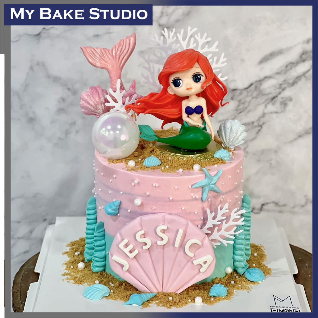 Coral Mermaid Cake