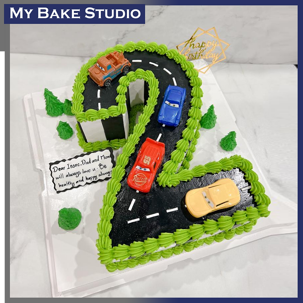 Monogram Cars Cake