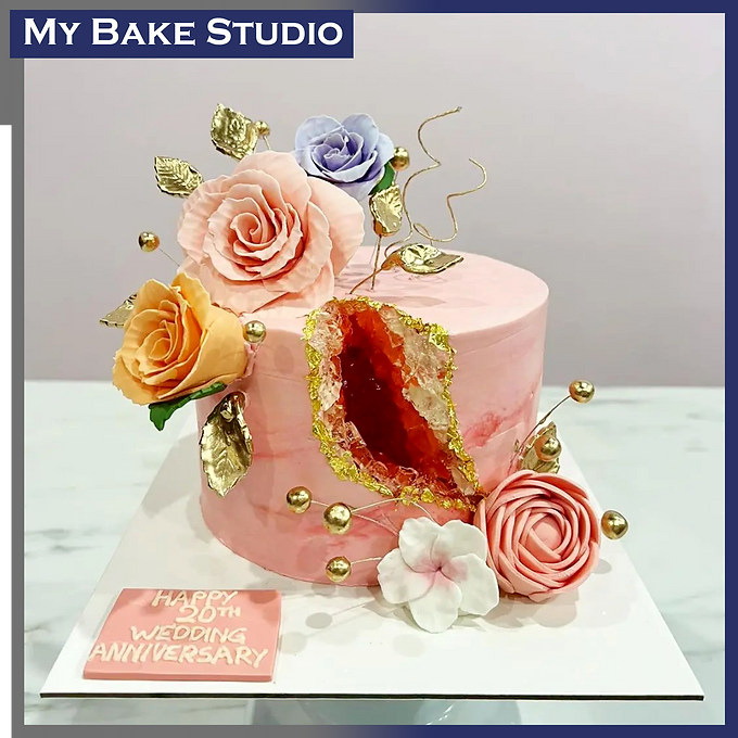 Foral crystal cake